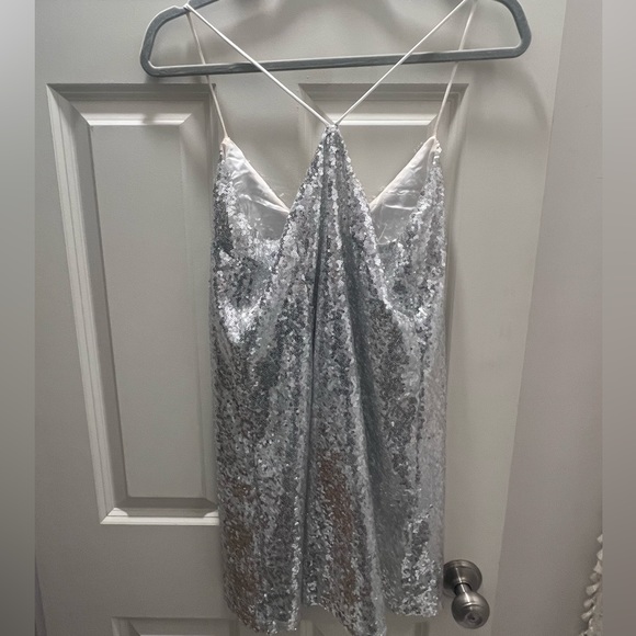 SHOWPO - silver Sequin dress size medium - Picture 3 of 10